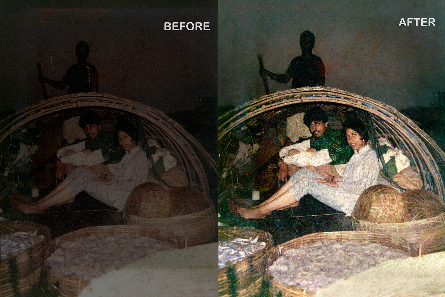 Photo Restoration fix faded dark photos